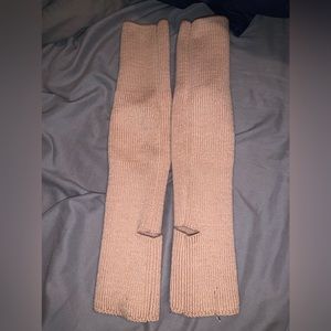 ZARA NUDE PINK ANKLE WARMERS